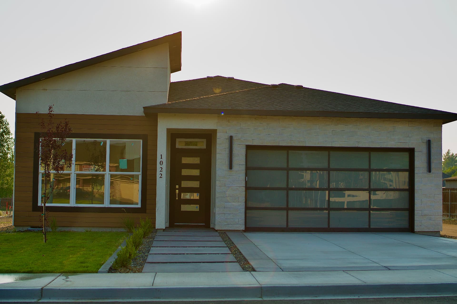 Completed contemporary residence by AM Construction